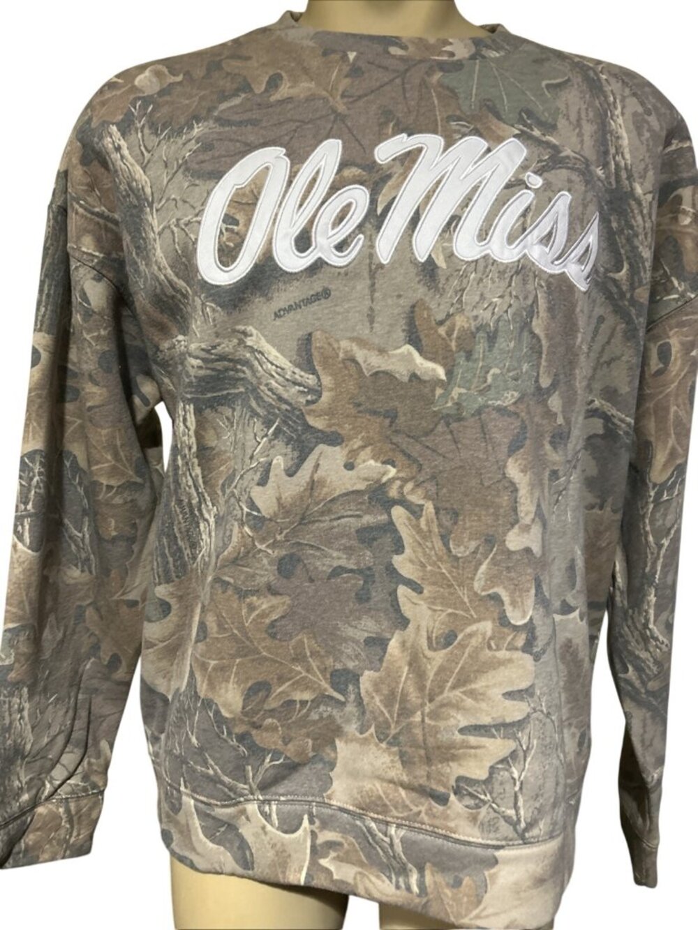 NEW Mississippi Ole Miss Rebels Camo Realtree Sweatshirt Men's L Colosseum